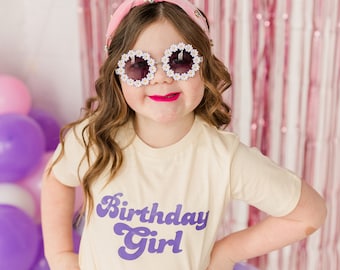 Organic Lightweight Birthday Tshirt and Mauve Pink tutu, Birthday Girl Outfit, Pink tutu, Toddler birthday outfit, Organic cotton