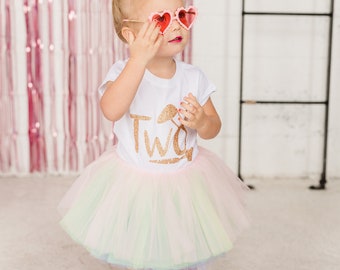 Bunny Birthday Outfit, Second Birthday Outfit with Pastel Cottontail Tutu, Toddler Birthday Outfit, Birthday Gift, Easter Birthday Outfit