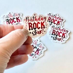 Rock Star Geburtstag Sticker, Geburtstag Rock Stern Geburtstag Sticker, Party Favor Sticker, LeckerliBeutel Sticker, Rock Star Sticker, Geburtstag