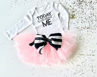 Today is All About Me Birthday Outfit, Toddler Birthday Outfit, Unisex Birthday Shirt, Pink Tutu, Birthday Outfit, Birthday Girl Birthday