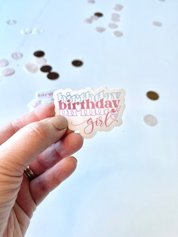 Birthday Girl Stickers Party Favor Stickers Party Decor Etsy