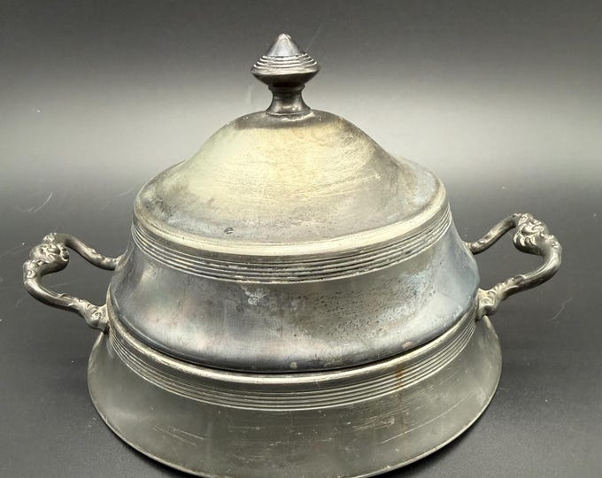 Antique Silverplate Covered Sugar Bowl – Quadruple Plate – Taunton, Massachusetts – c. Early 1900s