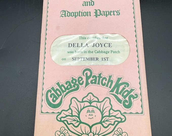 Vintage Cabbage Patch Kids Birth Certificate & Adoption Papers – 1980s – Della Joyce
