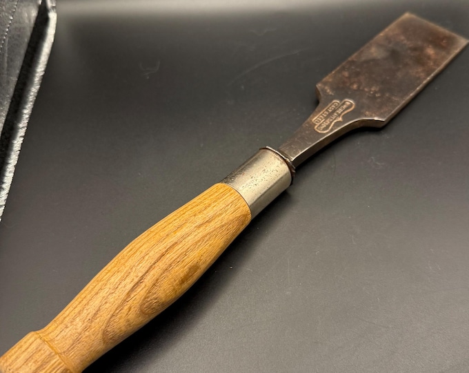 Antique Sheffield Cast Steel Tool – McCreaves & Sons – Sheaf Works – Wooden Handle