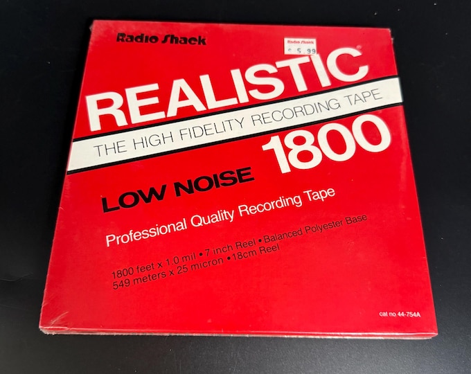 Vintage Radio Shack Realistic 1800 Low Noise Reel-to-Reel Recording Tape – Sealed