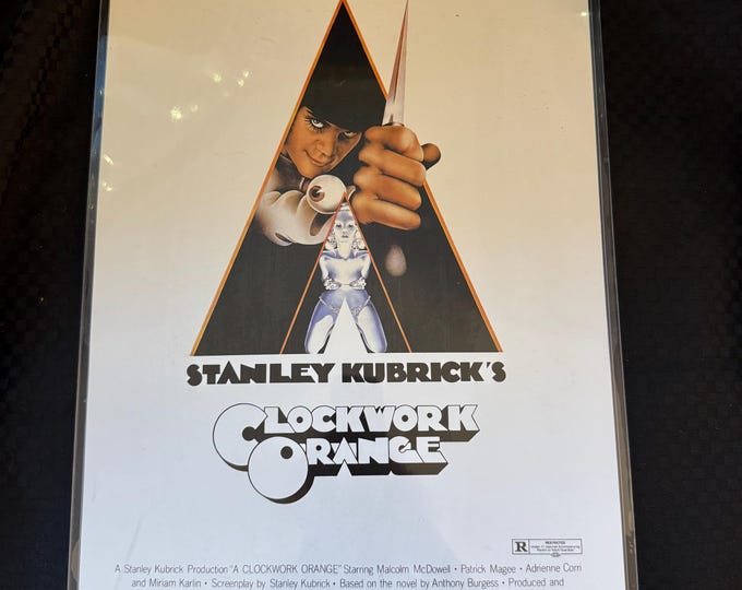 Vintage A Clockwork Orange Poster Print – Stanley Kubrick – 1971 Film Art