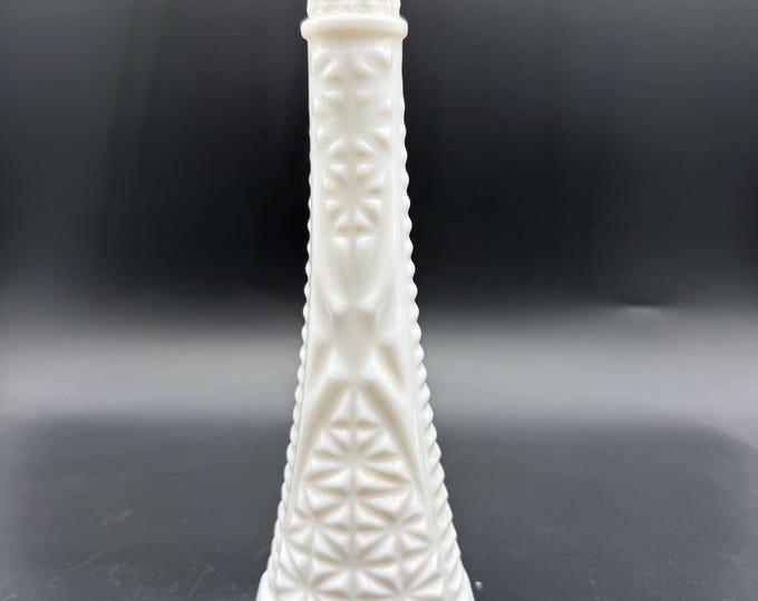 Vintage Milk Glass Bud Vase | White Hobnail Style Floral Vase | Mid Century Cottagecore Décor