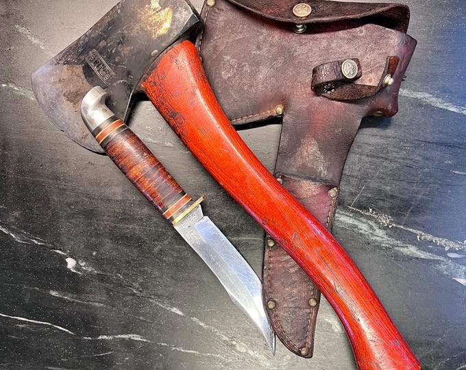 BSA Boy Scout “Kit Carson” set Western knife & Plumb Hatchet (axe)