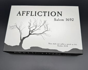 Affliction Salem 1692 Board Game – Witch Trial Strategy Game – DPH Games – Dark Historical Theme