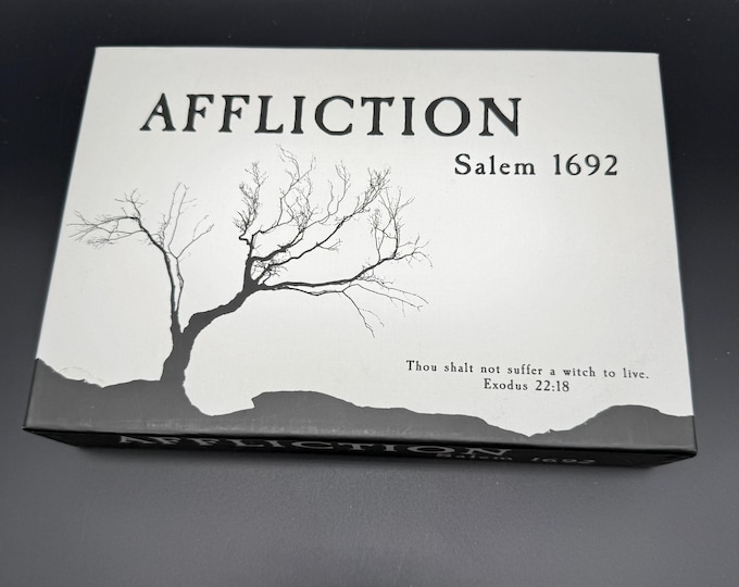 Affliction Salem 1692 Board Game – Witch Trial Strategy Game – DPH Games – Dark Historical Theme