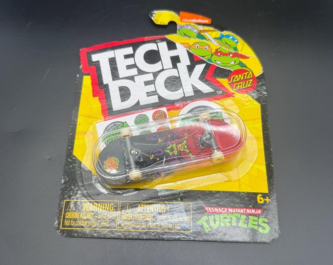 Tech Deck Santa Cruz Teenage Mutant Ninja Turtles Raphael Fingerboard Sealed 2022 Nickelodeon Collectible