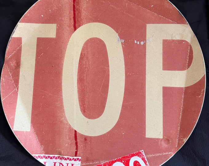 Vintage Repurposed STOP Sign Tray / Wall Decor – Industrial Salvage