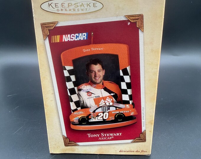 Hallmark Keepsake Ornament 2004 Tony Stewart #20 Home Depot NASCAR Christmas Ornament with Box