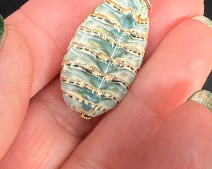 Vintage Carved Ocean Shell Pendant