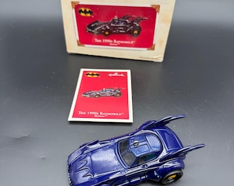 Hallmark Keepsake 1990s Batmobile Ornament 2003 Die Cast | Batman Collectible w/ Box & Card | DC Comics Christmas Decor