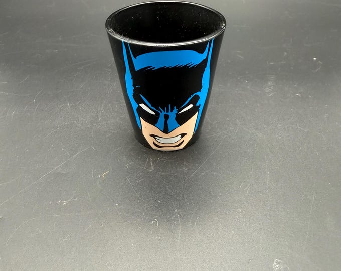 Batman Shot Glass DC Comics 2011 Black Collectible Superhero Barware Comic Book Fan Gift Vintage Batman Cup