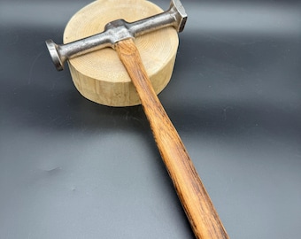 Vintage Cross Peen Hammer – Blacksmith / Machinist Style with Wooden Handle