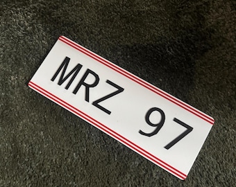 Matrículas para exhibiciones y concursos de personalización / tuning / eventos / diversión