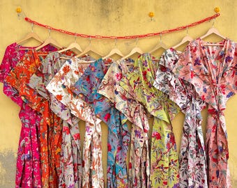Cotton Kaftan, Indian Cotton Kaftan,  Long Caftan, Handmade Cotton Kaftan, Beach Cover-Up, Indian Kaftan, Maxi Kaftan Dress