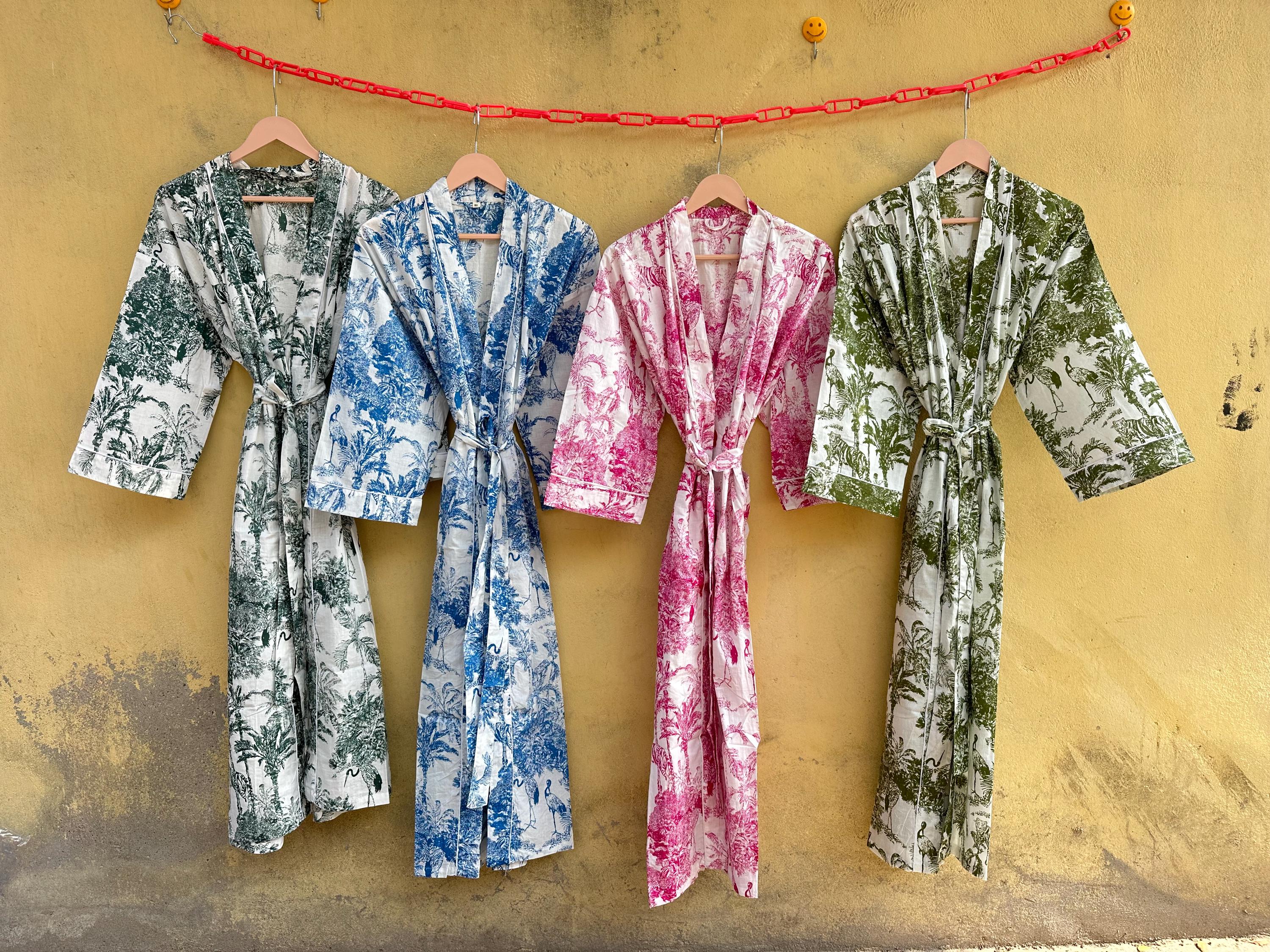 Cotton Kimono Robe Soft Cotton Kimono Lightweight Summer Dress Comfortable Beach Cover Up