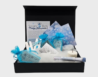 Frosty Secrets – Winter Romance Mystery Premium Box | Ice Capsule, Candle & Puzzle for a Romantic Evening | Date Night Box | Gift for Couples