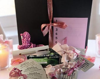 Cherry Blossom Mystery Hanami Date | Sensual Couple's Box with Audio Journey & Shibari Elements | Romantic Valentine's Day Couple's Experience
