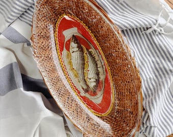 Rare Vintage Glasbake Fish Baking Dish – Clear Glass J-141 Mid Century Oven-to-Table Bakeware