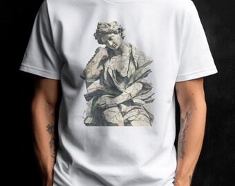 Camiseta con estampado de escultura clásica vintage / Camiseta con estampado de estatua