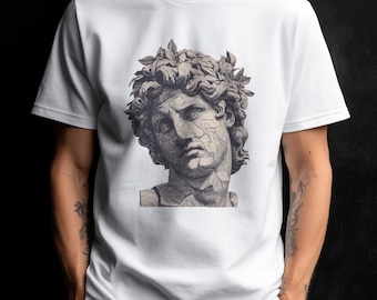 Camiseta con busto de mármol clásico / Camiseta con escultura griega y romana