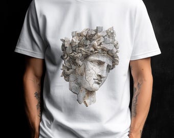 Camiseta con cabeza de estatua clásica / Camiseta con busto de mármol