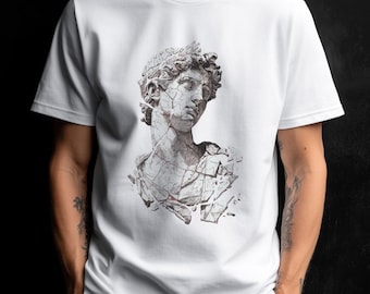 Camiseta con ilustración de busto clásico / Camiseta con diseño de estatua de mármol