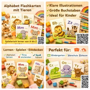 German Alphabet with QR Audio – Learn German for Kids | Digital Download