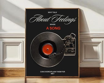 Retro Music Poster, Vintage Vinyl Wall Art, Retro Disco Wall Decor, Indie Room Decor, Retro Vinyl Record Poster, Music Wall Art-Trendy Decor