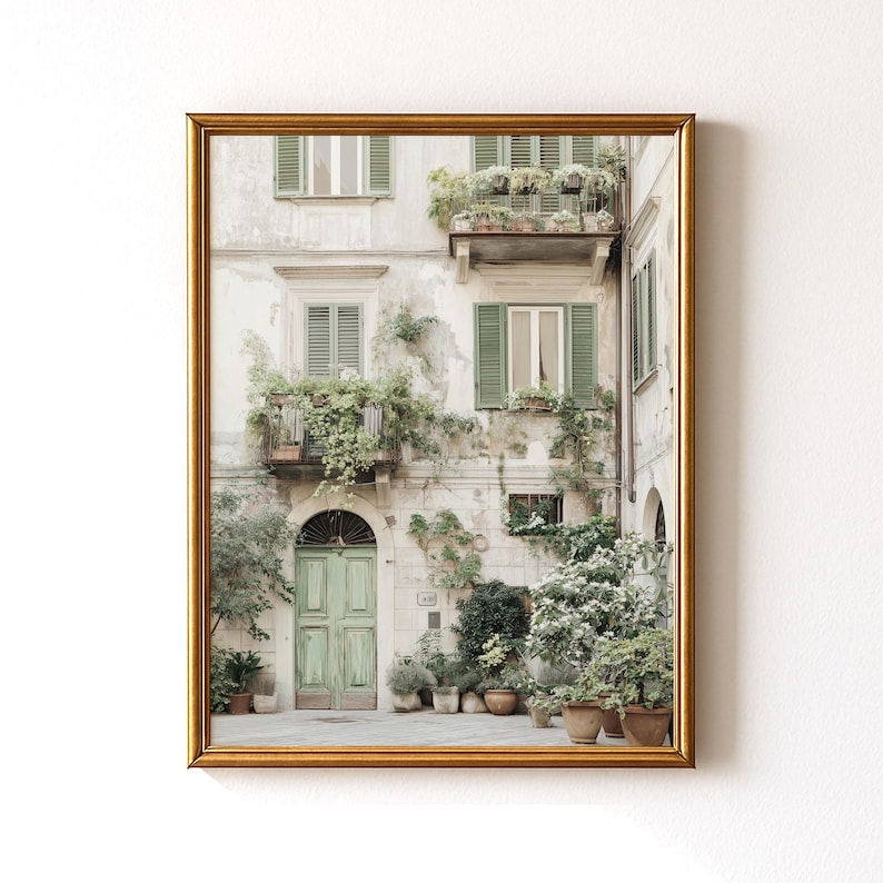 Juego de 3 láminas con motivos de pueblos italianos, arquitectura mediterránea y paisajes costeros (descarga digital de arte mural imprimible). imagen 5