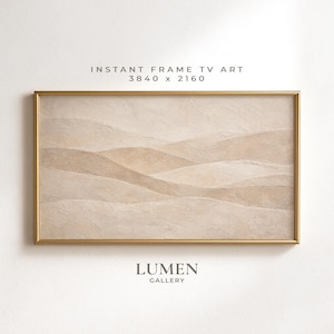 Neutral Plaster Texture Frame TV Art, Beige Abstract (Digital Download 4K 3840x2160)