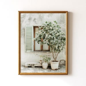 Mediterranean Window Shutter Print, Rustic Italy Travel Art (Digital Download Printable Wall Art)