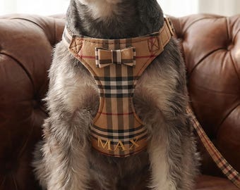 名入れ可能なステップイン式犬用ハーネス、カスタム刺繍入りペットベスト、ブルー、ピンク、カーキ色のハーネス