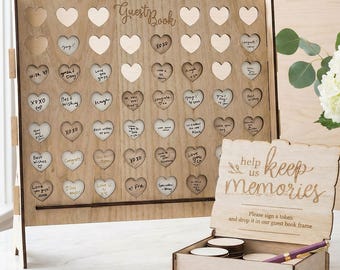 Personalized Wedding Guest Book Game, Connect Four Style Guest Book, Drop Heart Guest Book, Bridal Shower Gift