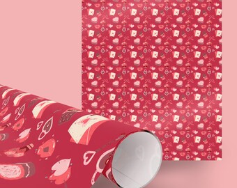 Valentinstag Muster Geschenkpapier | Valentine-Kollektion
