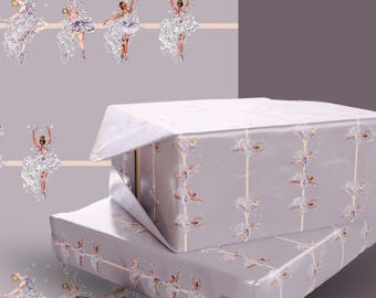 Lavendel Ballerina Geschenkpapier