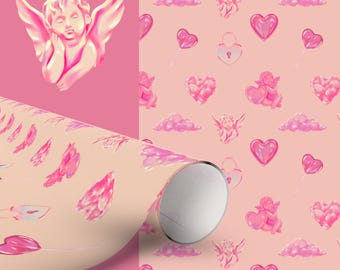 Engels-Valentinstag-Geschenkpapier