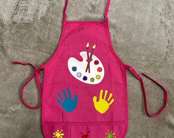 Grembiule personalizzato per bambini, camice da disegno, nome personalizzato