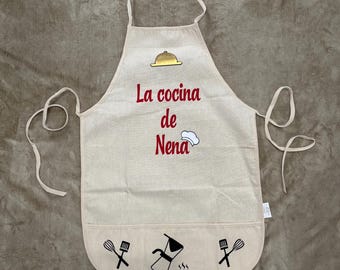 Grembiule per adulti, cucina senza sporcare e con stile. Nomi, frasi divertenti, design unici. Idea regalo perfetta.
