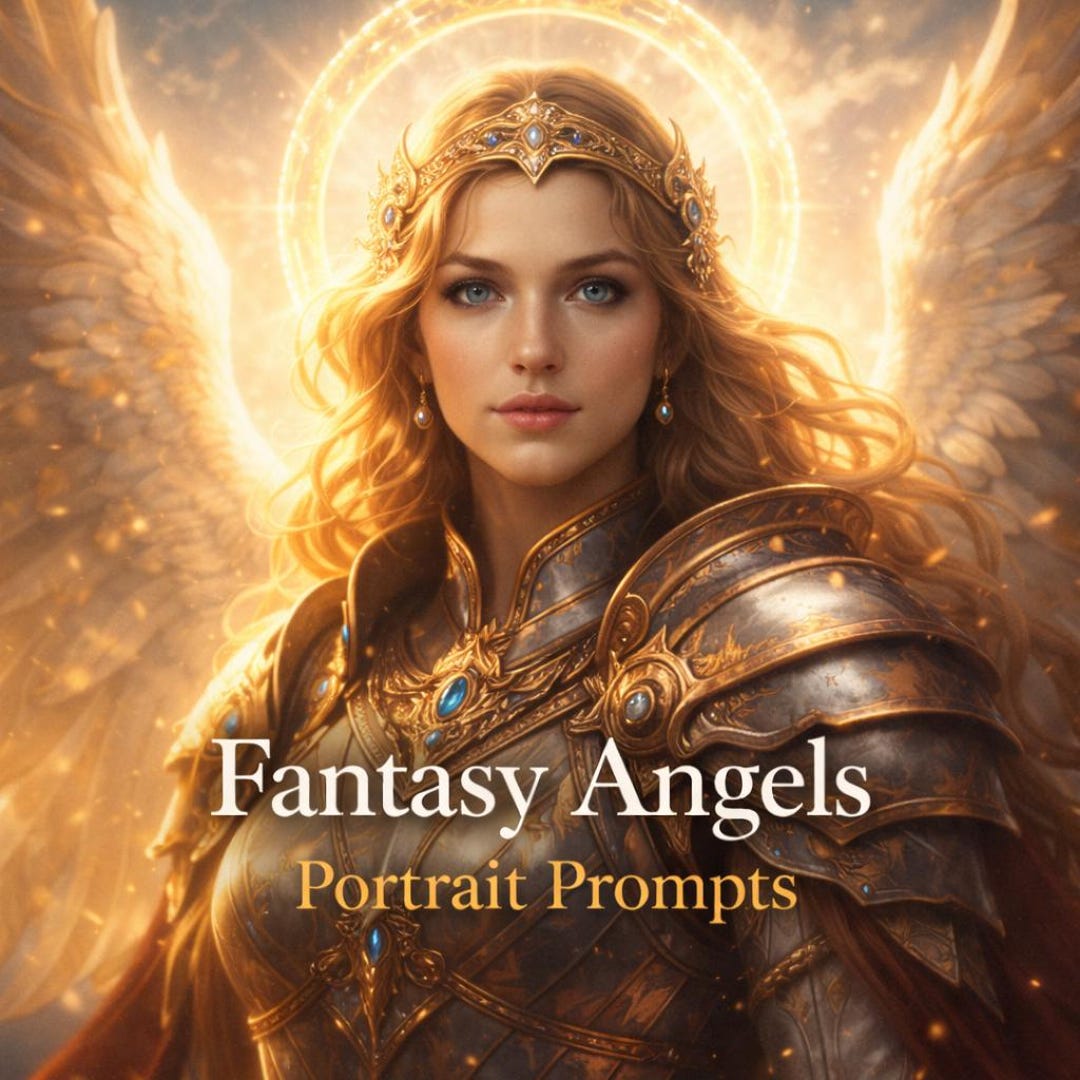 Rpg Angel Fantasy Angel Portrait Prompts – 50 Celestial AI Art Prompts | RPG ...