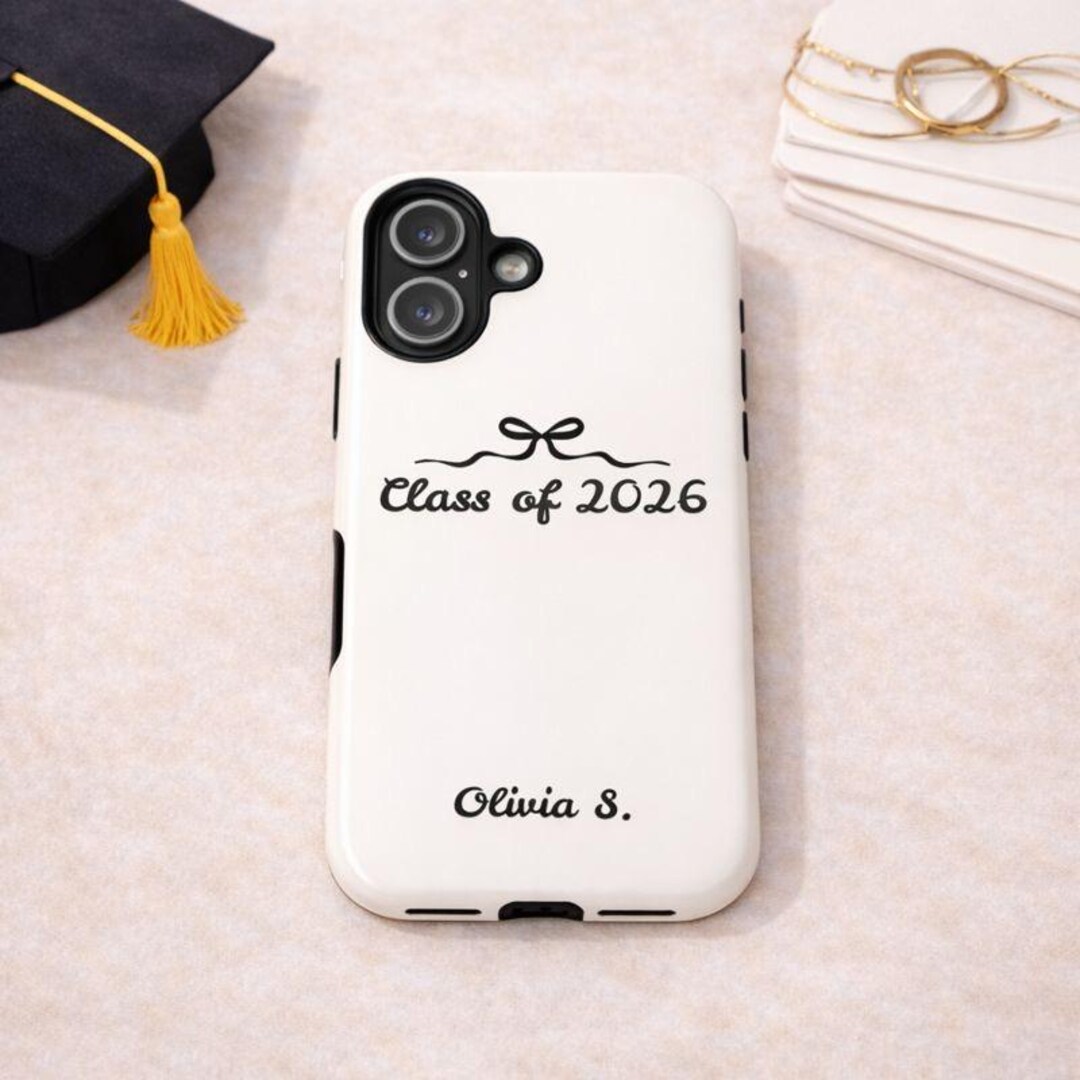 Custom Bow Phone Graduation Case, Class of 2026, Graduation Case ...