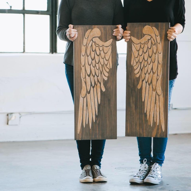 Gold Angel Wings Tribute To A Loved One Home Decor Angel Etsy
