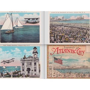 Atlantic City, NJ vues 4 Images, 1913, voiliers, mer Bi-plans, voyage, carte postale téléchargeable, numérique en téléchargement, téléchargement Digital Art 5