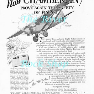 Wright Airplanes - 1920s Vintage Advertising - Digital Download