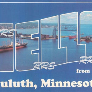Old Duluth Minnesota | Grüße Von | Großbuchstabe | Vintage Postkarte Sofortiger druckbarer digitaler Download