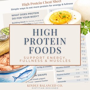 High Protein Foods List, Dietitian-Created Cheat Sheet (PDF)